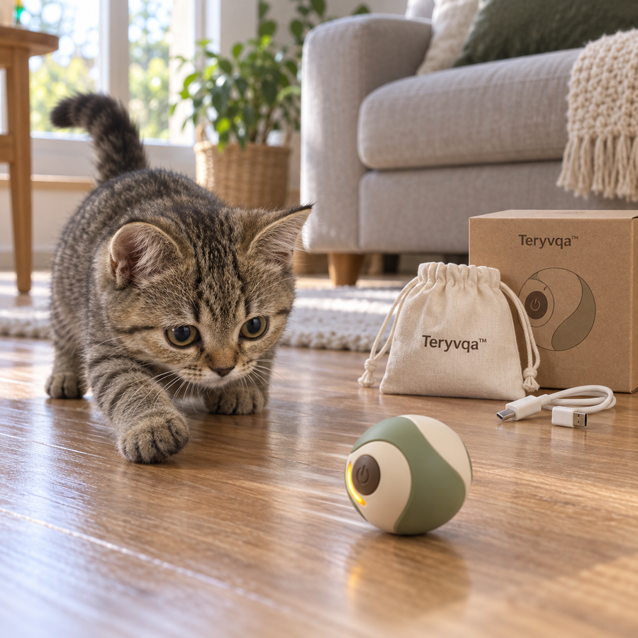 Teryvqa™ SwiftOrbit Smart Rolling Cat Ball