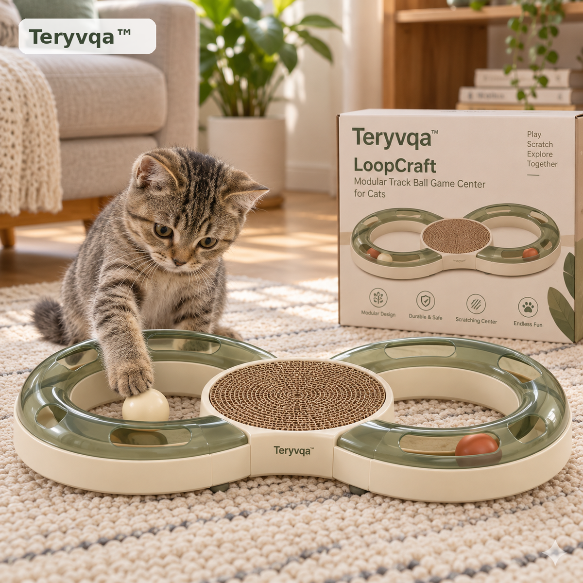 Teryvqa™ LoopCraft Modular Track Ball Game Center