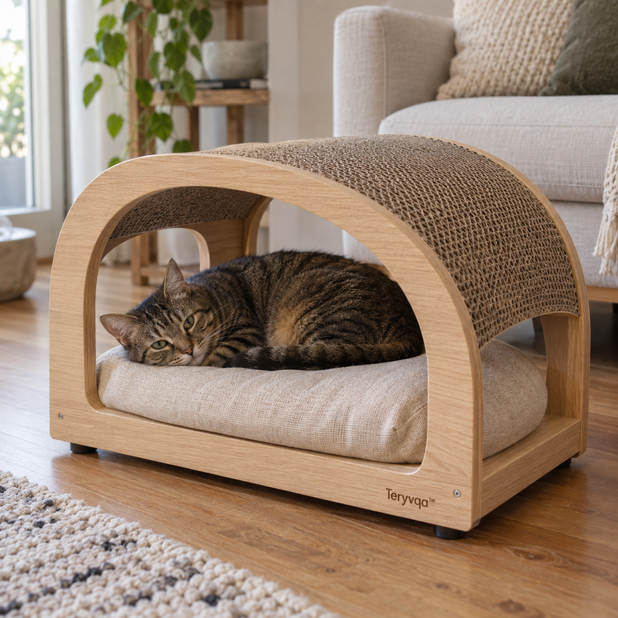 Teryvqa™ HavenArc Cat Scratch House & Resting Den