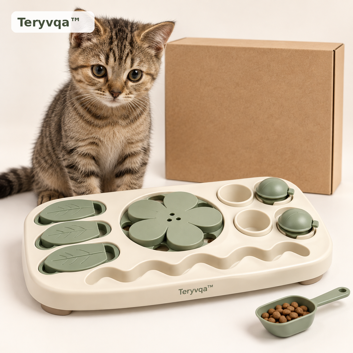 Teryvqa™ QuestBites Multi-Compartment Puzzle Feeder