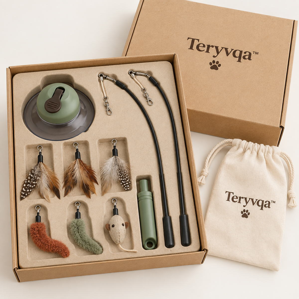Teryvqa™ BouncePerch Suction Elastic Teaser Set