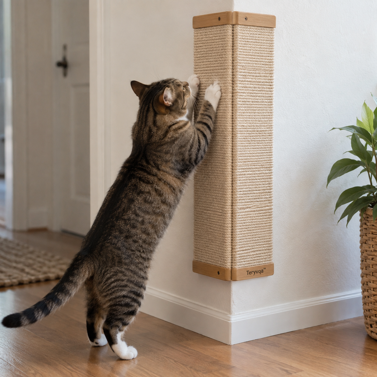 Teryvqa™ CornerClimb Wall-Corner Sisal Scratcher Set