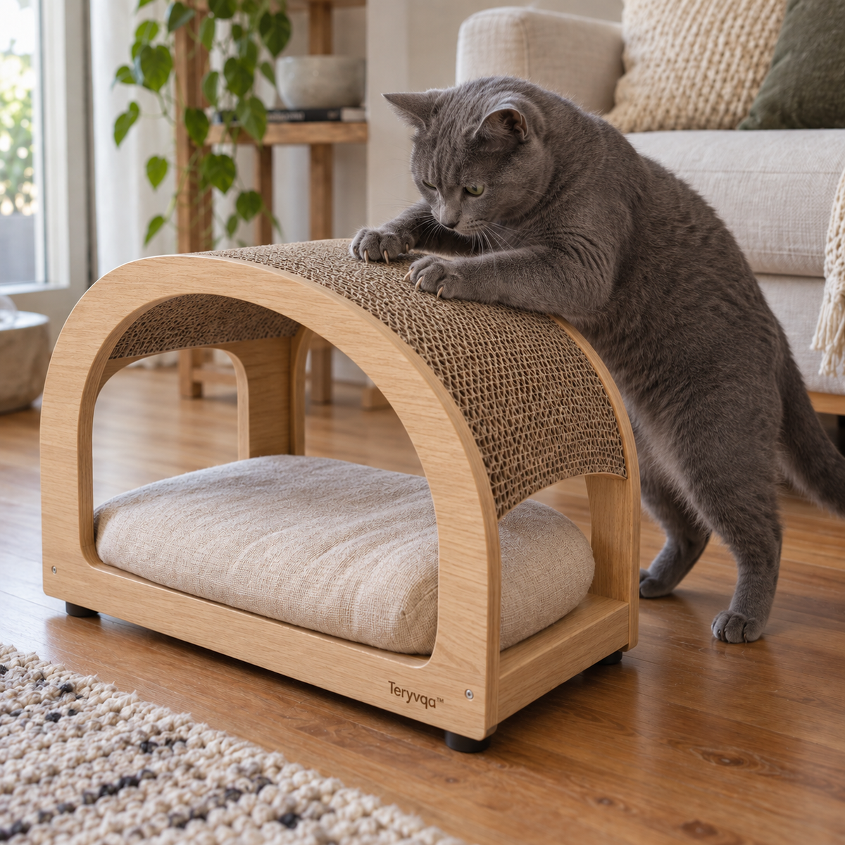 Teryvqa™ HavenArc Cat Scratch House & Resting Den
