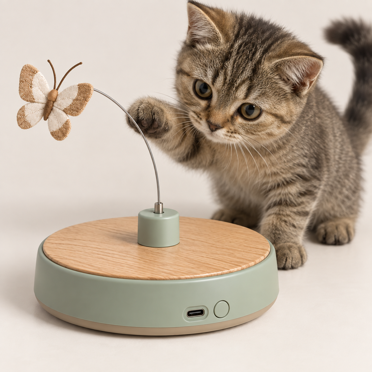 Teryvqa™ FlutterSpin Rotating Butterfly Cat Toy