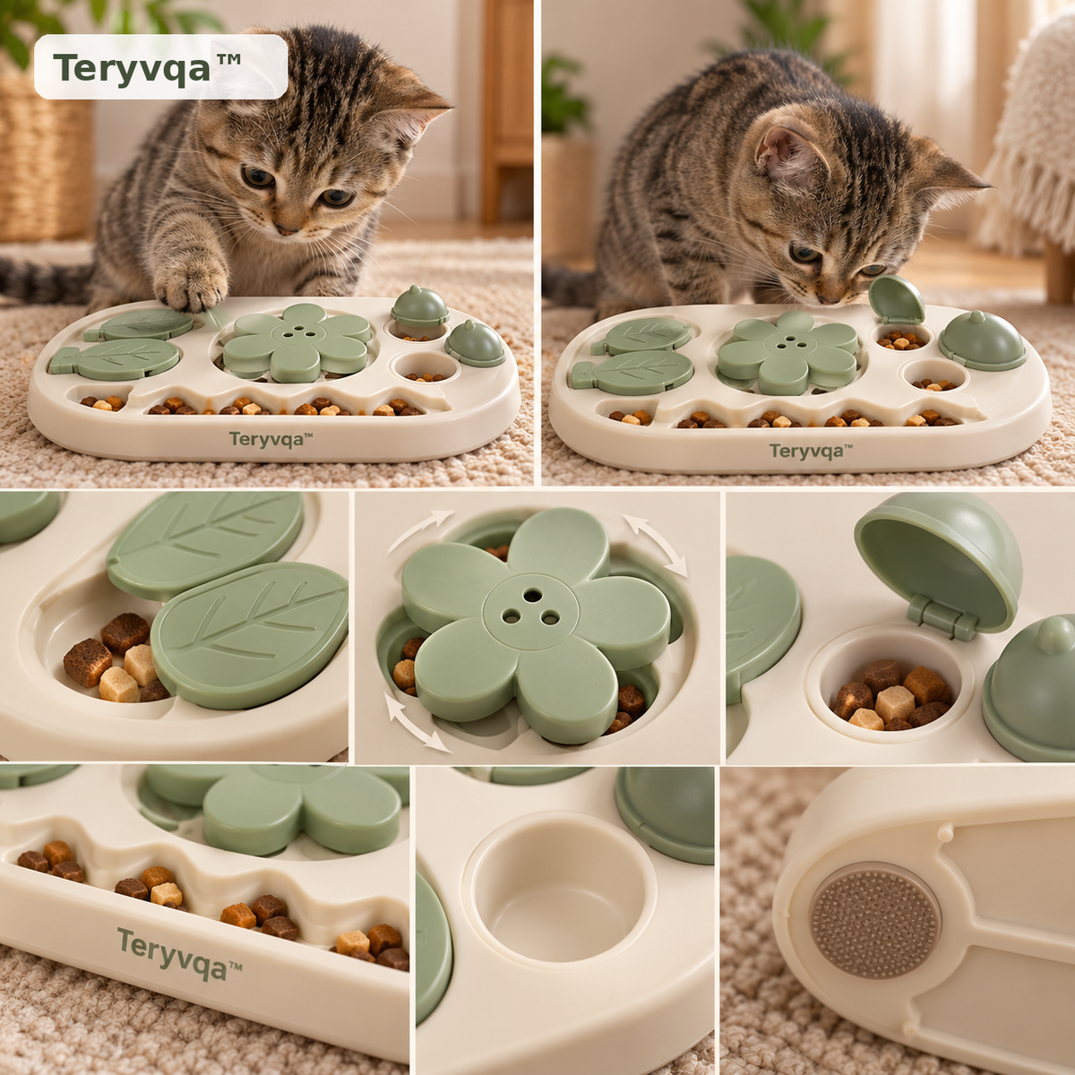 Teryvqa™ QuestBites Multi-Compartment Puzzle Feeder