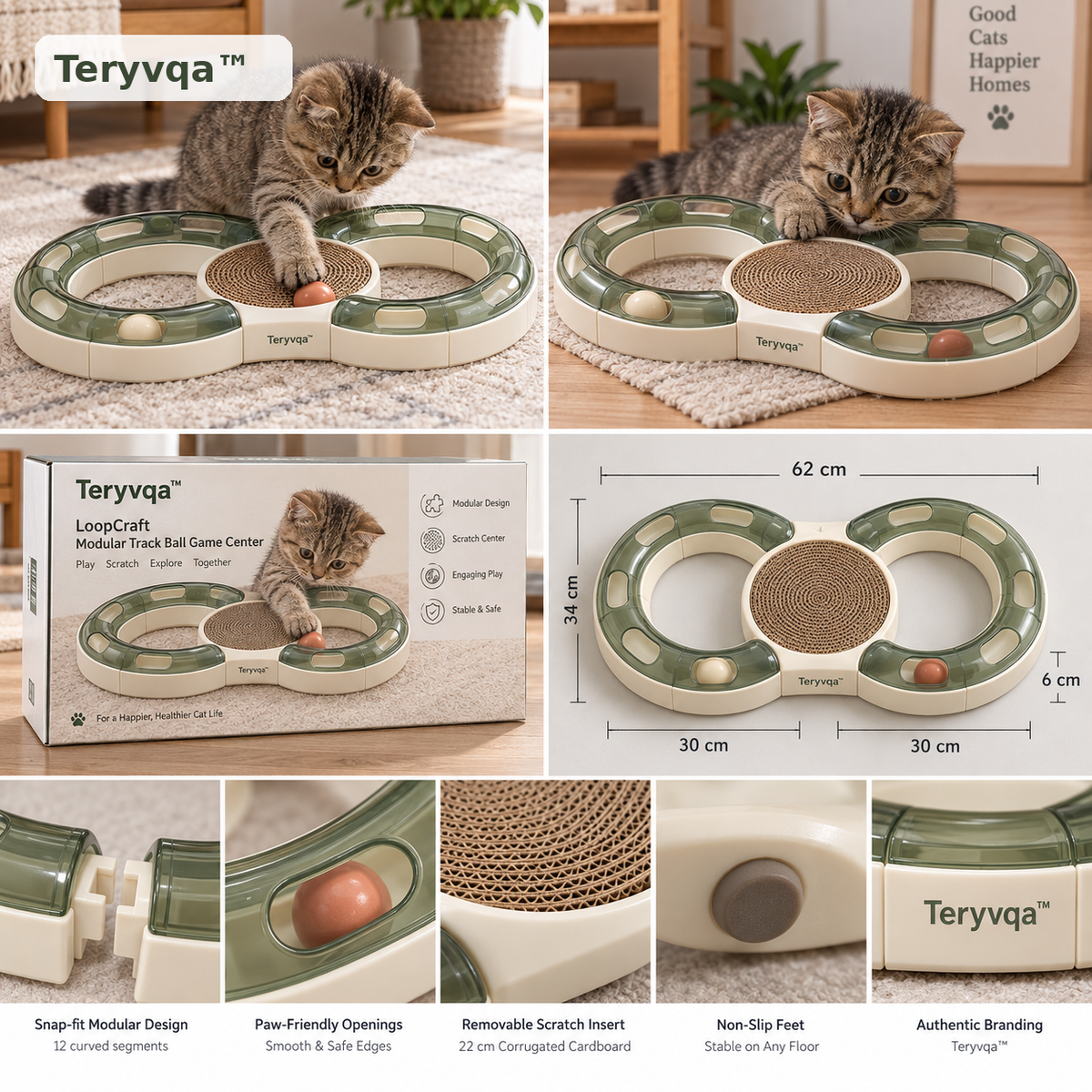 Teryvqa™ LoopCraft Modular Track Ball Game Center
