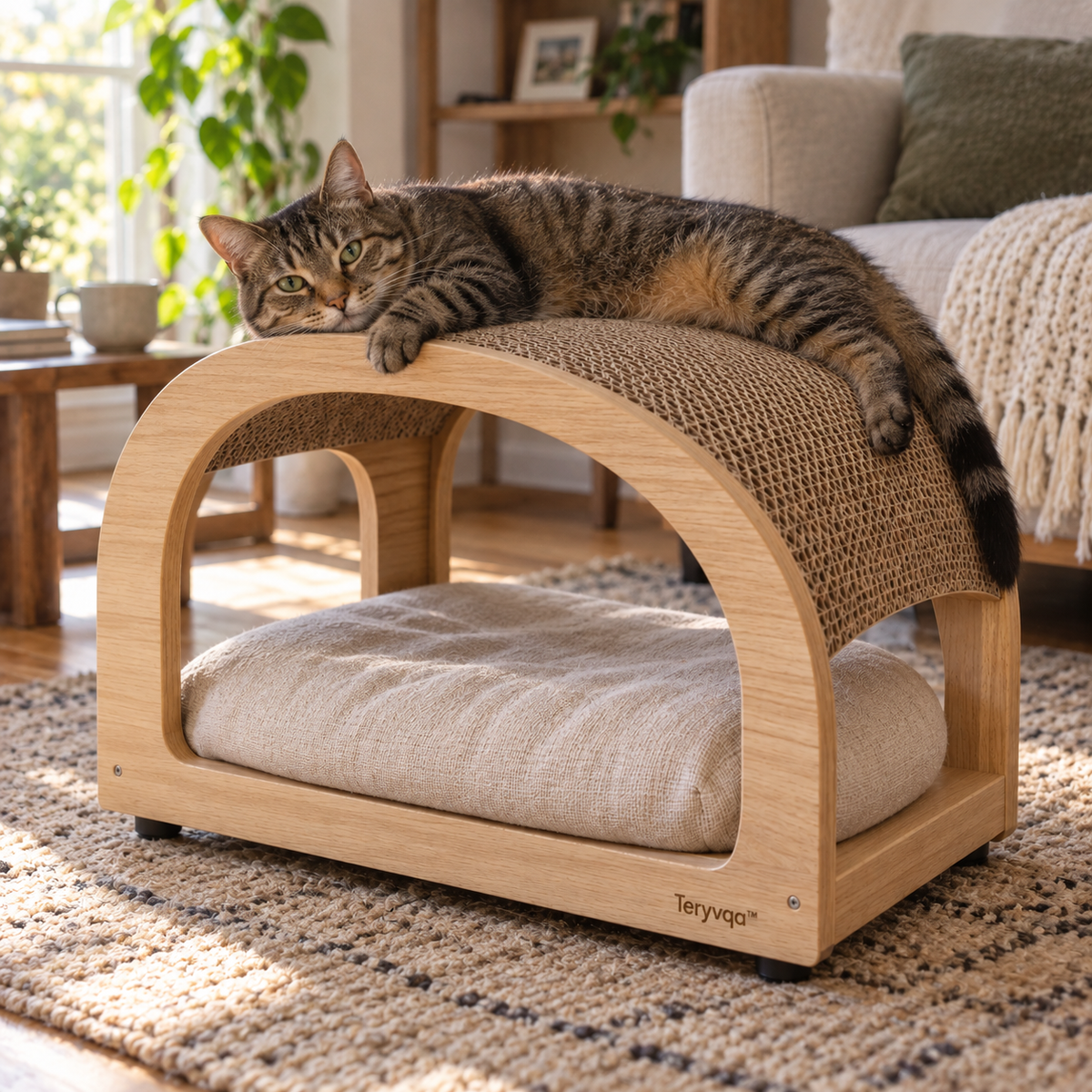 Teryvqa™ HavenArc Cat Scratch House & Resting Den