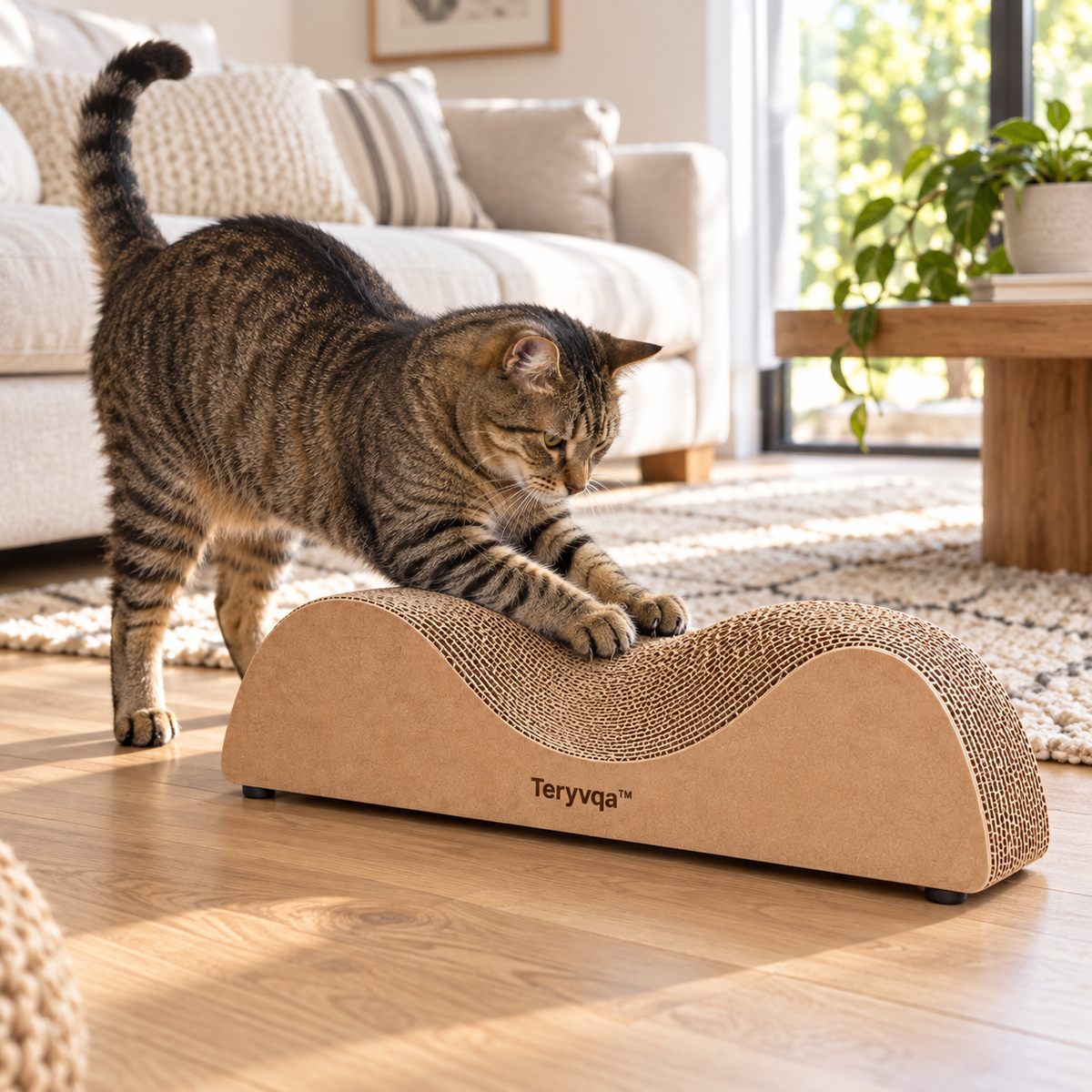 WaveNest Reversible Cat Scratcher | Teryvqa™