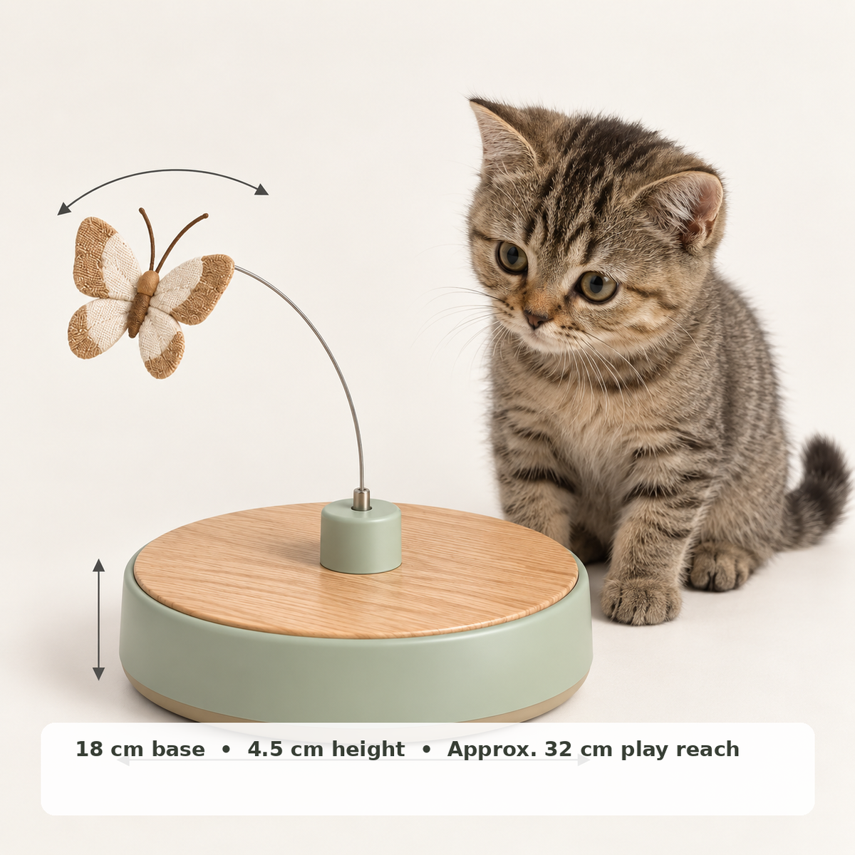 Teryvqa™ FlutterSpin Rotating Butterfly Cat Toy