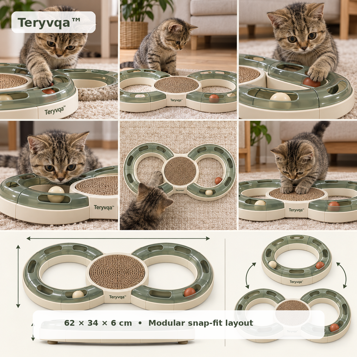 Teryvqa™ LoopCraft Modular Track Ball Game Center