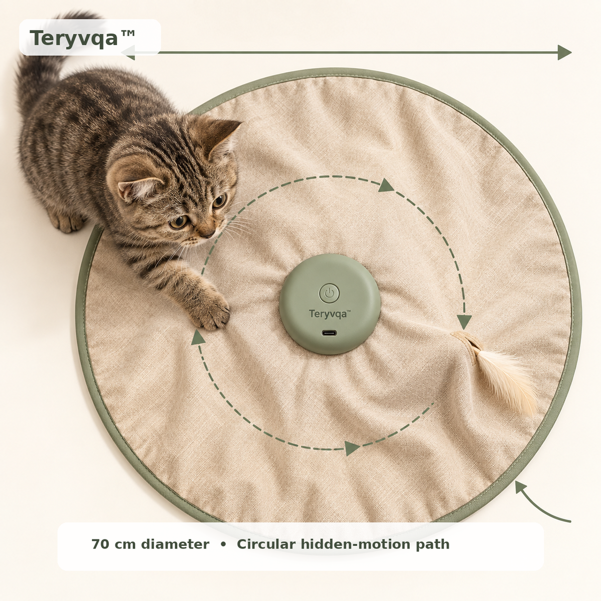 Teryvqa™ PeekPounce Electric Hide-and-Seek Cat Play Mat
