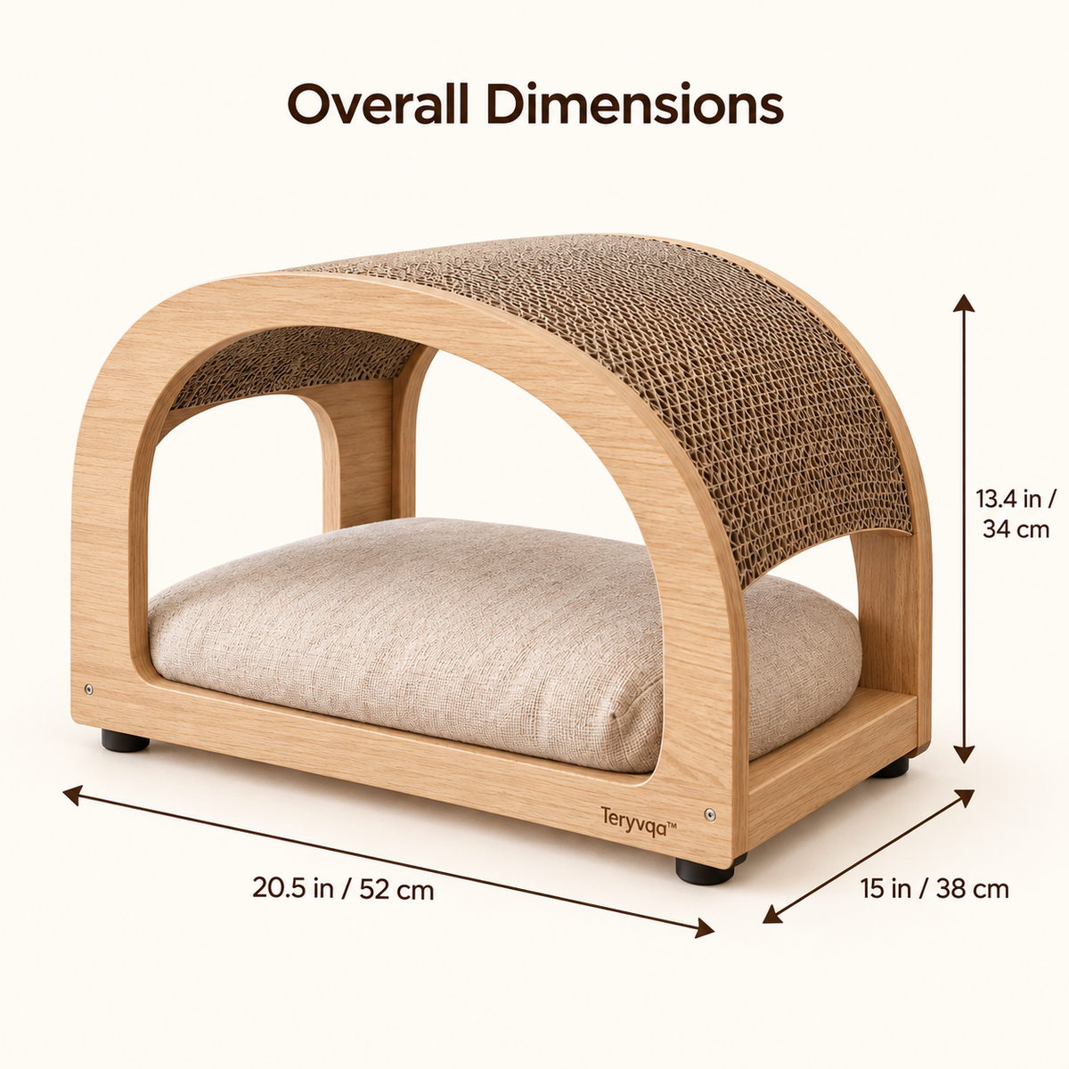 Teryvqa™ HavenArc Cat Scratch House & Resting Den