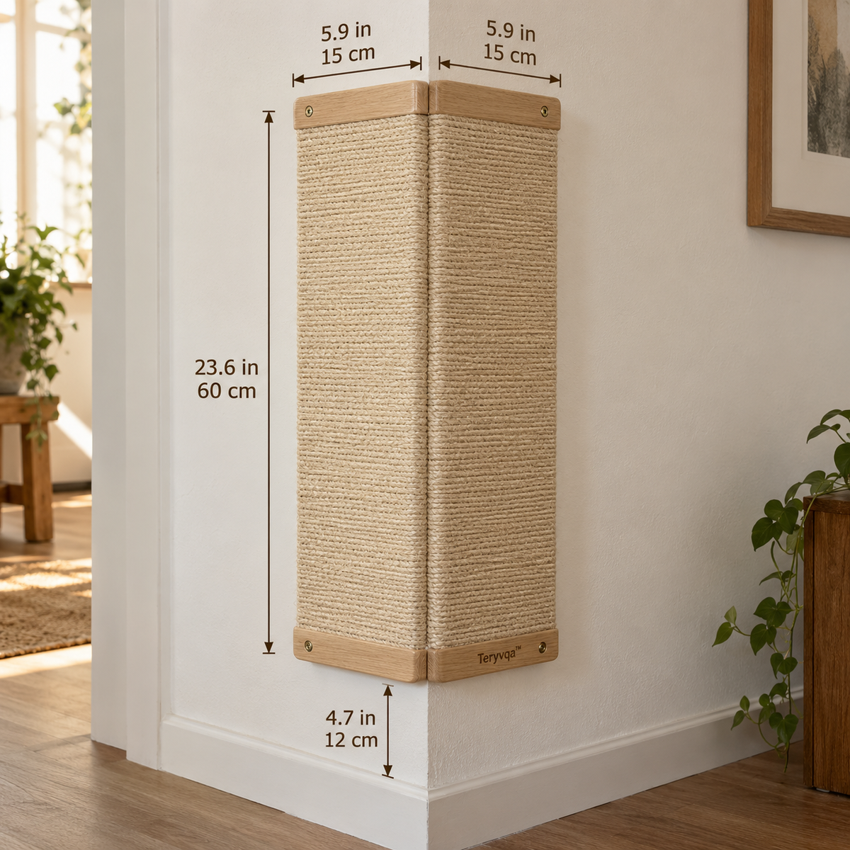 Teryvqa™ CornerClimb Wall-Corner Sisal Scratcher Set